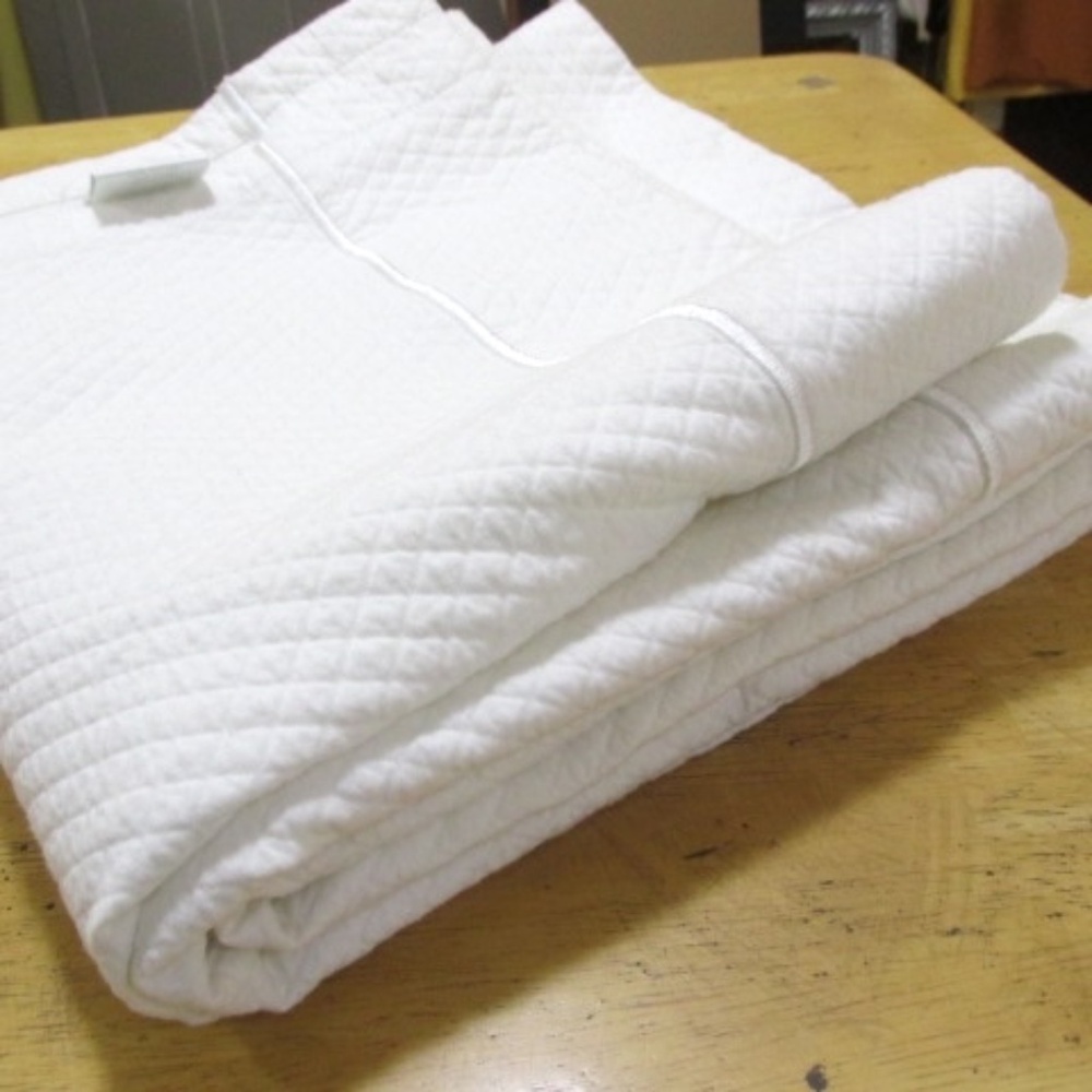 White 100% Cotton Waffle Weave Curtain Panel